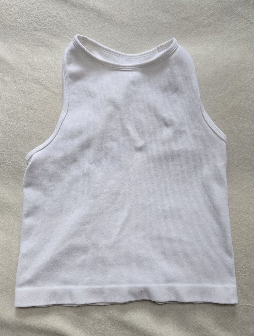 Intimately Free People White Racerback Higj Neck Cami Tank Size XS/S